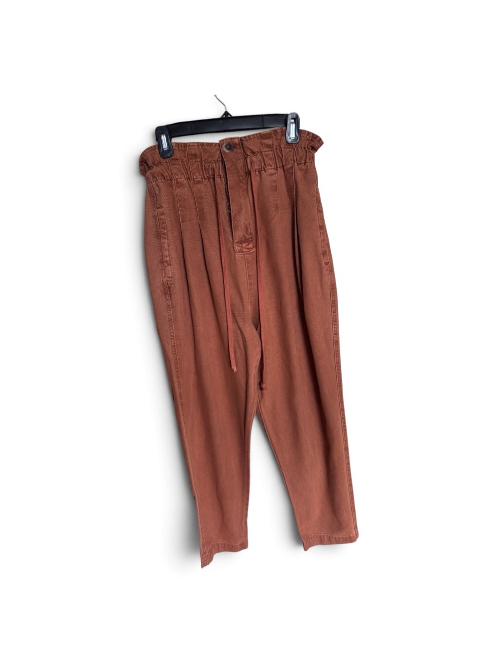 Free People Rust Paperbag Waist Chinos